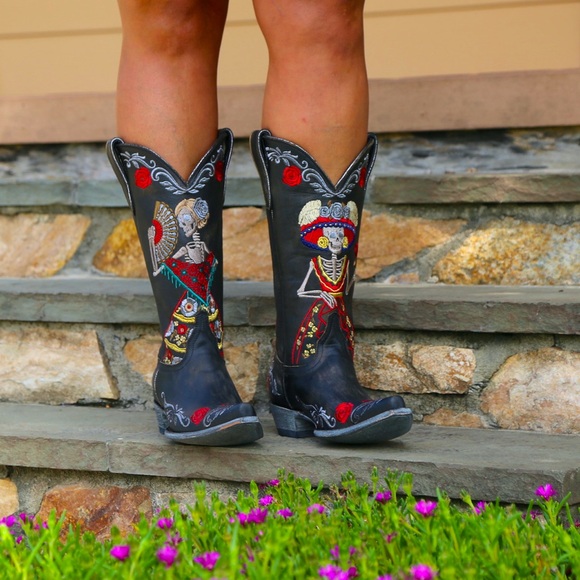 Shoes - Old Gringo Boots embroidered skeletons roses hearts boho goth wiccan RTL $695 8